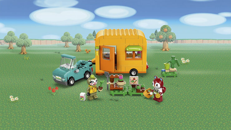 Lego Leif med campingvogn og havebutik 77054