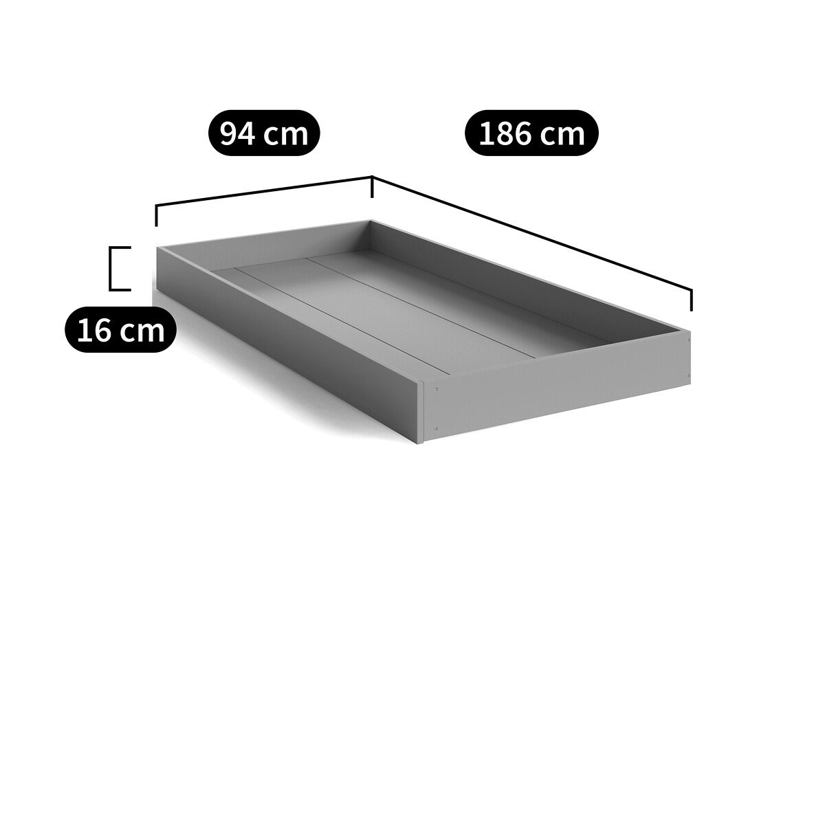 LA REDOUTE INTERIEURS<br>Cama com gaveta estilo retro vintage, 1 pessoa, Adil