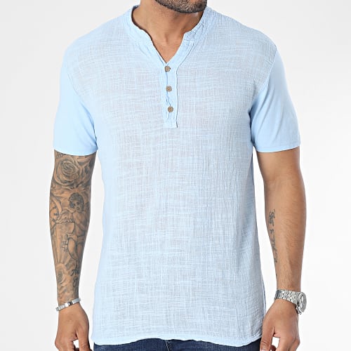 Polo Manches Courtes Bleu Clair