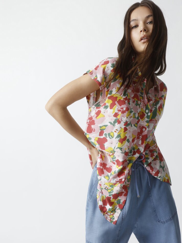 Blusa fluida sem mangas - Tons de Verde