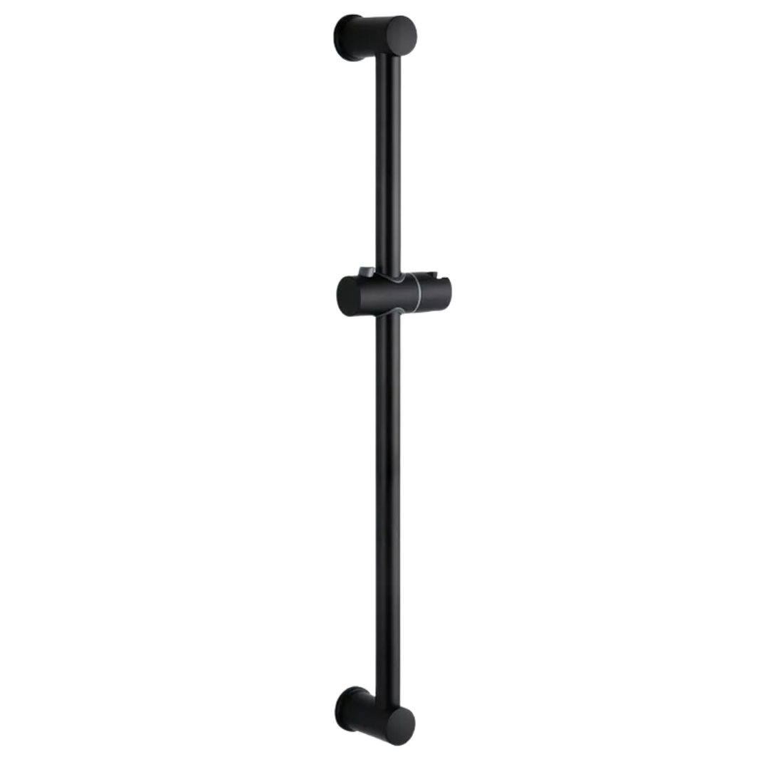 EcoRain 60cm zwarte roestvrijstalen glijstang van SS 304 - Hoge glijstang - Eenvoudige installatie - Stijlvolle glijstang voor glijset met handdouche - Verstelbare en draaibare douchekophouder