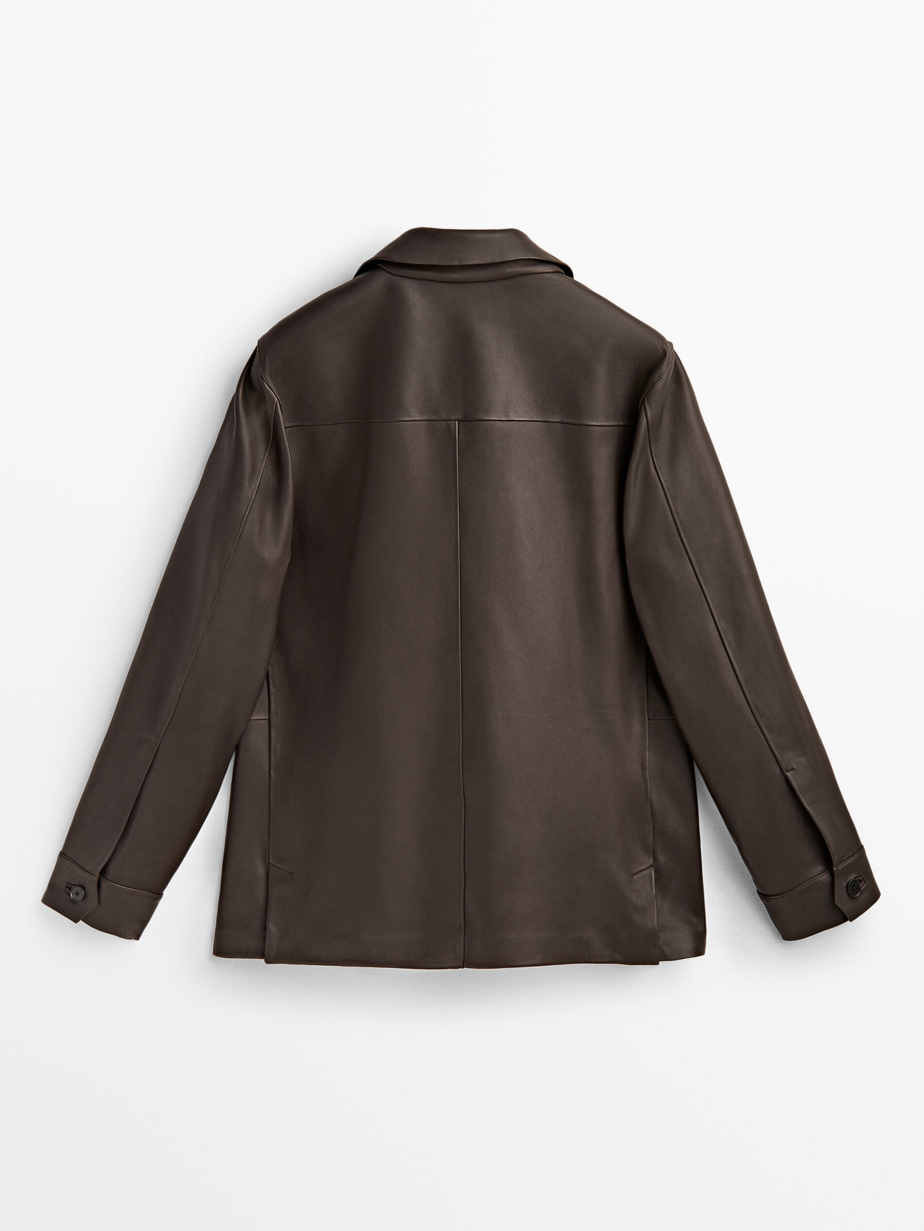 Sobrecamisa piel napa -Studio - DARK TOASTADO