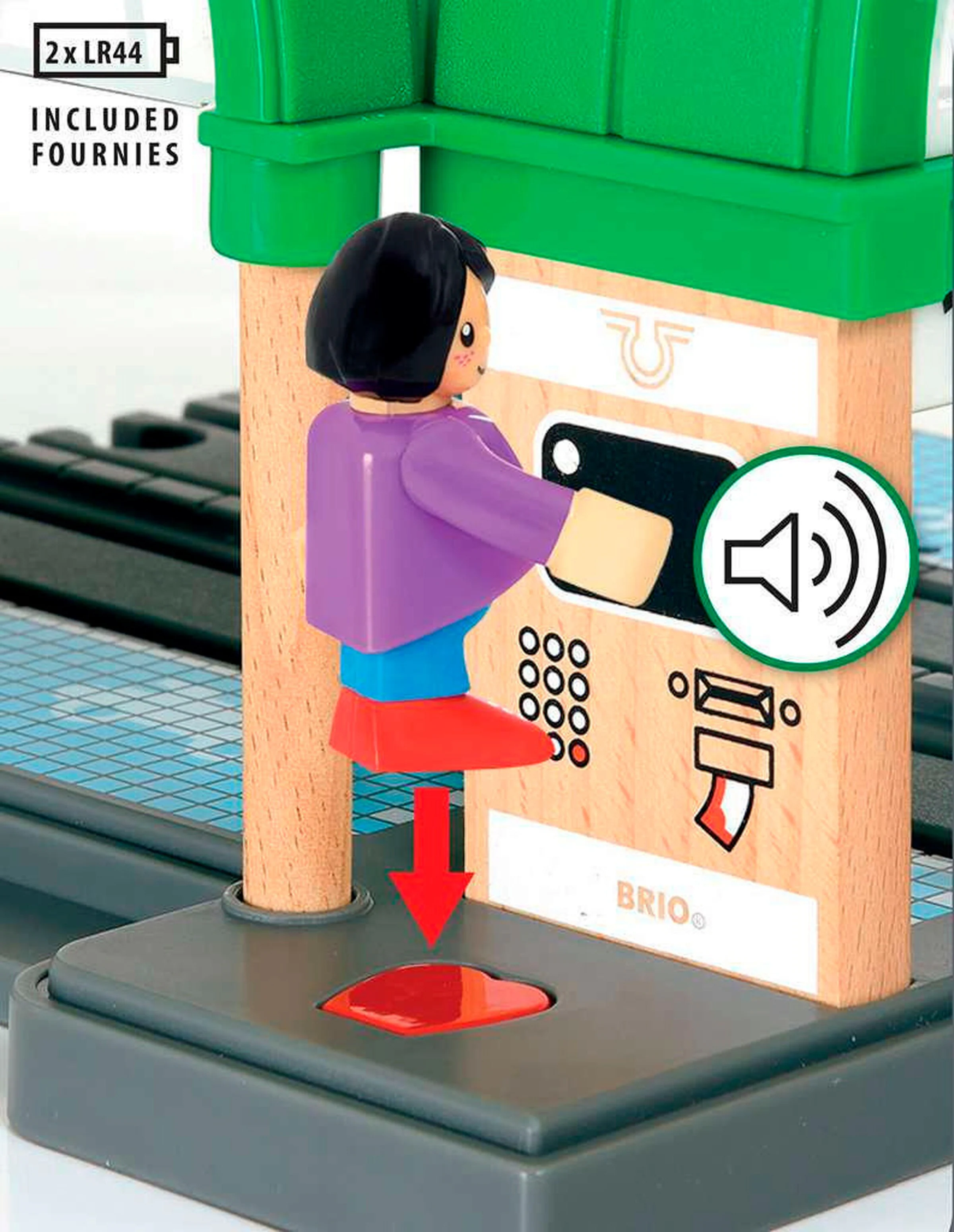 BRIO Großer Hauptbahnhof mit Ticketautomat