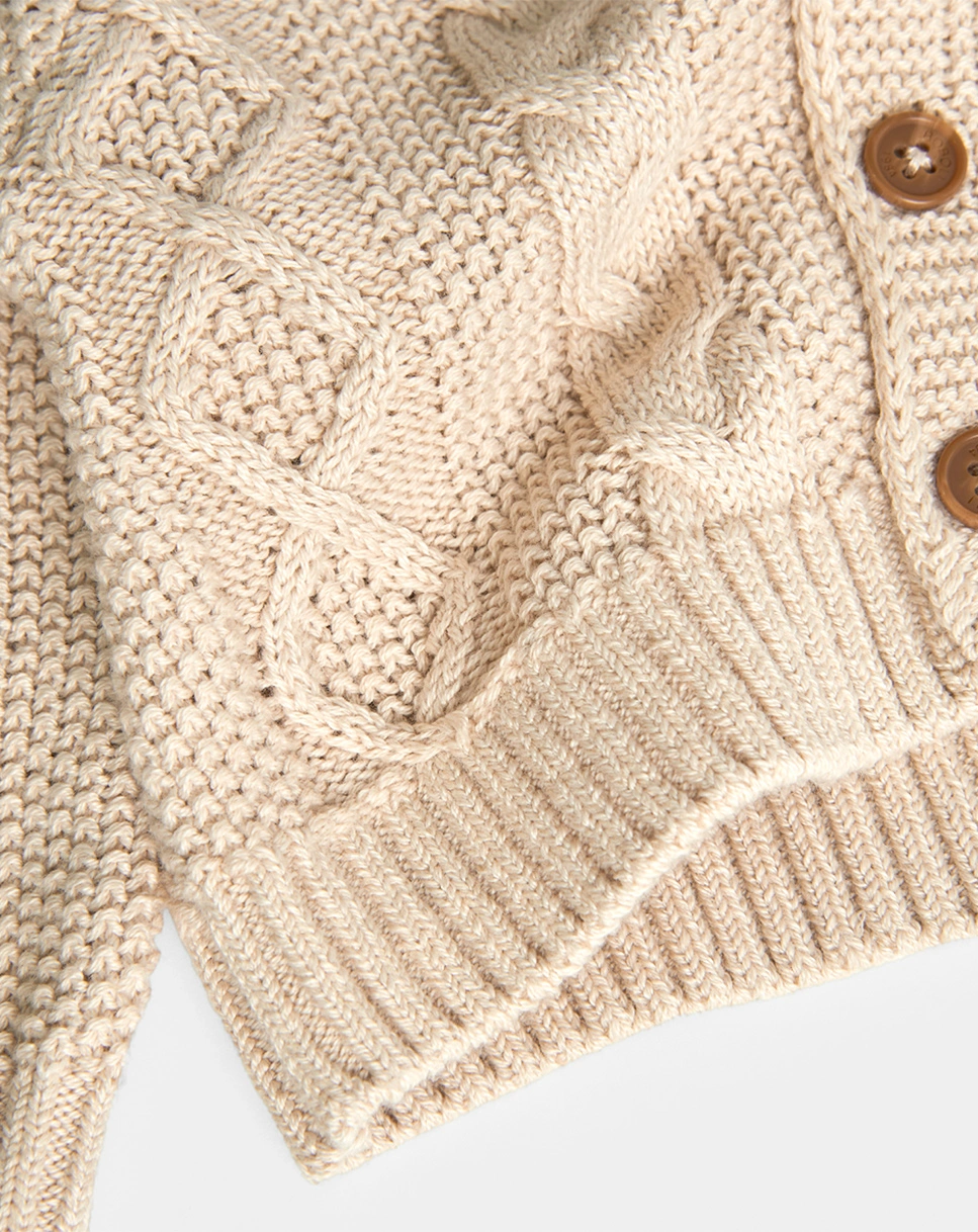 Strickjacke PATTERN in beige