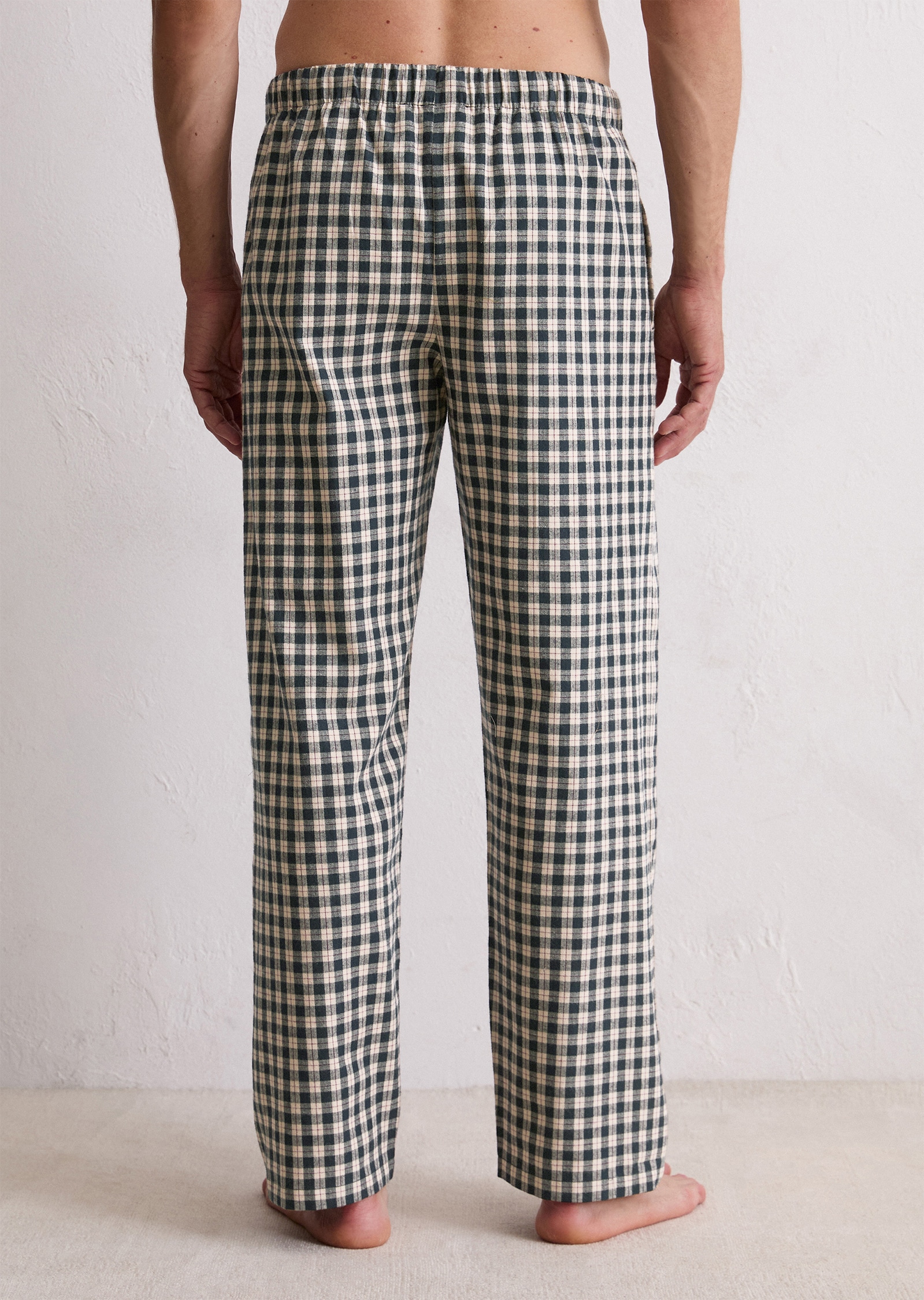 Marc O'Polo Loungehose »Cozy Flannel«  mit Gummizug und Bindeband, Cotton, gerades Bein