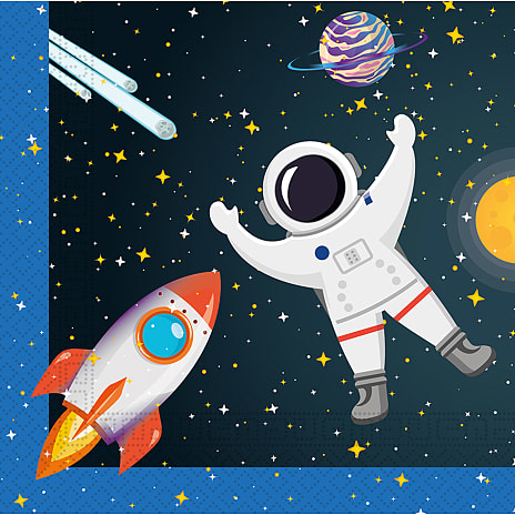 Spacetema 2-lags servietter 33x33 cm 20-pak