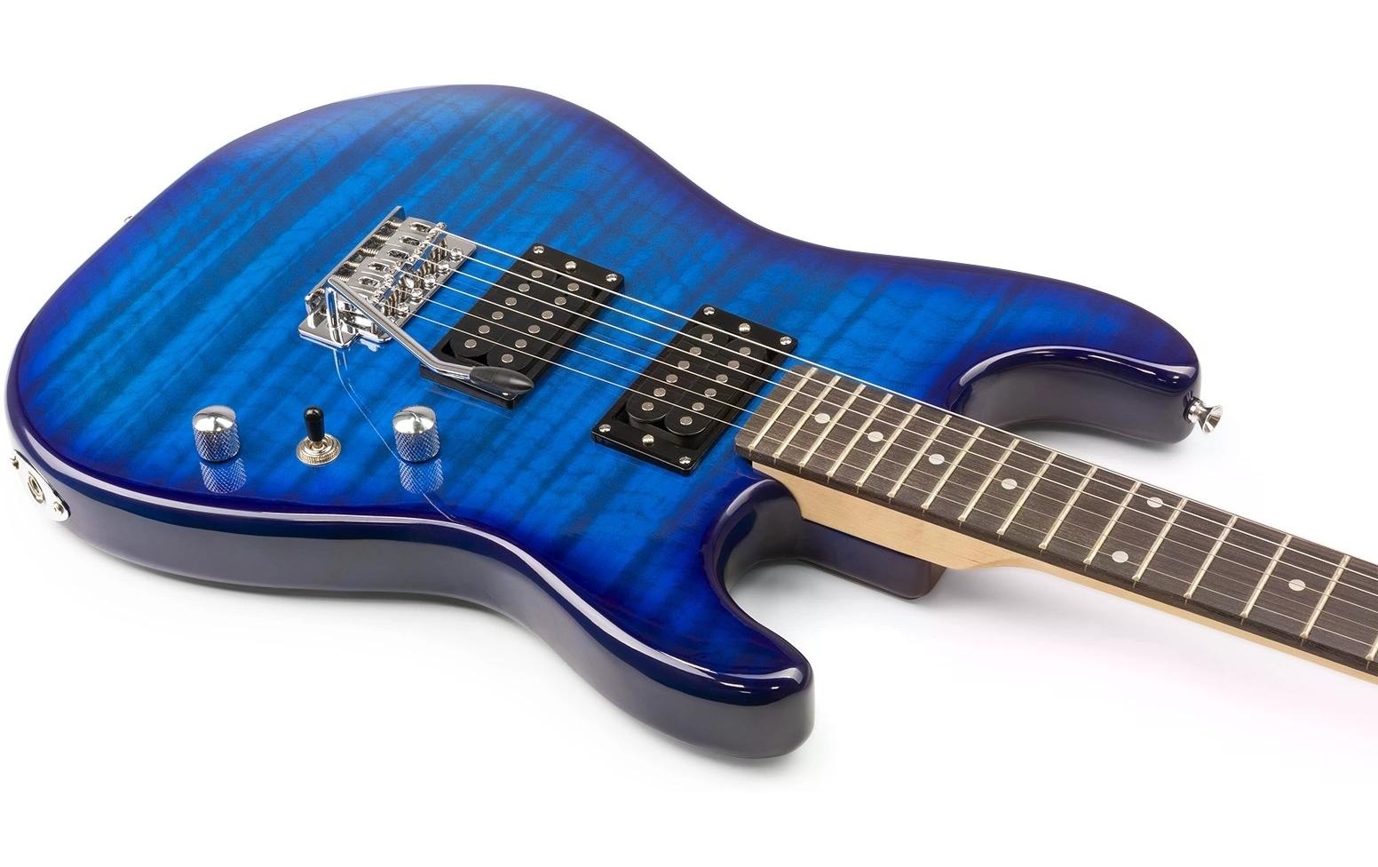 E-Gitarre »MAX GigKit Quilted Style Blau«