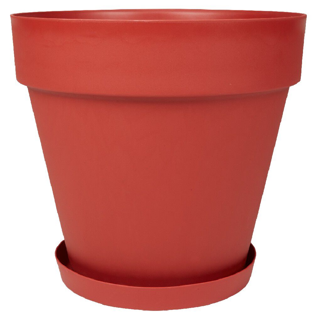 Cache pot rond 23 L rouge