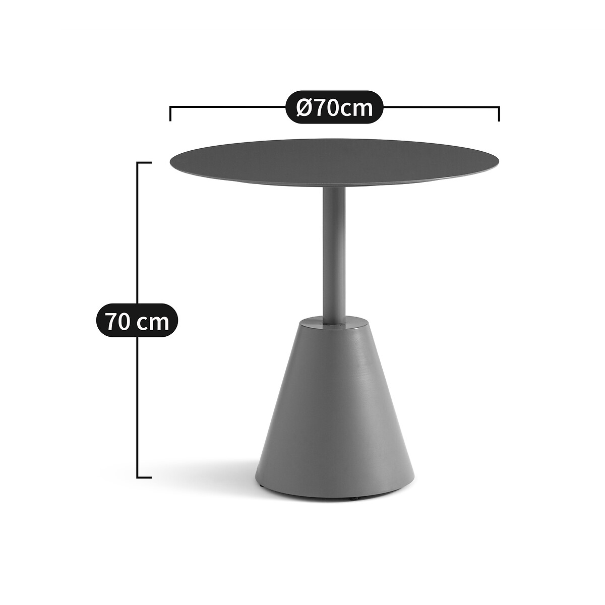 LA REDOUTE INTERIEURS<br>Mesa em aço para jardim, dobrável