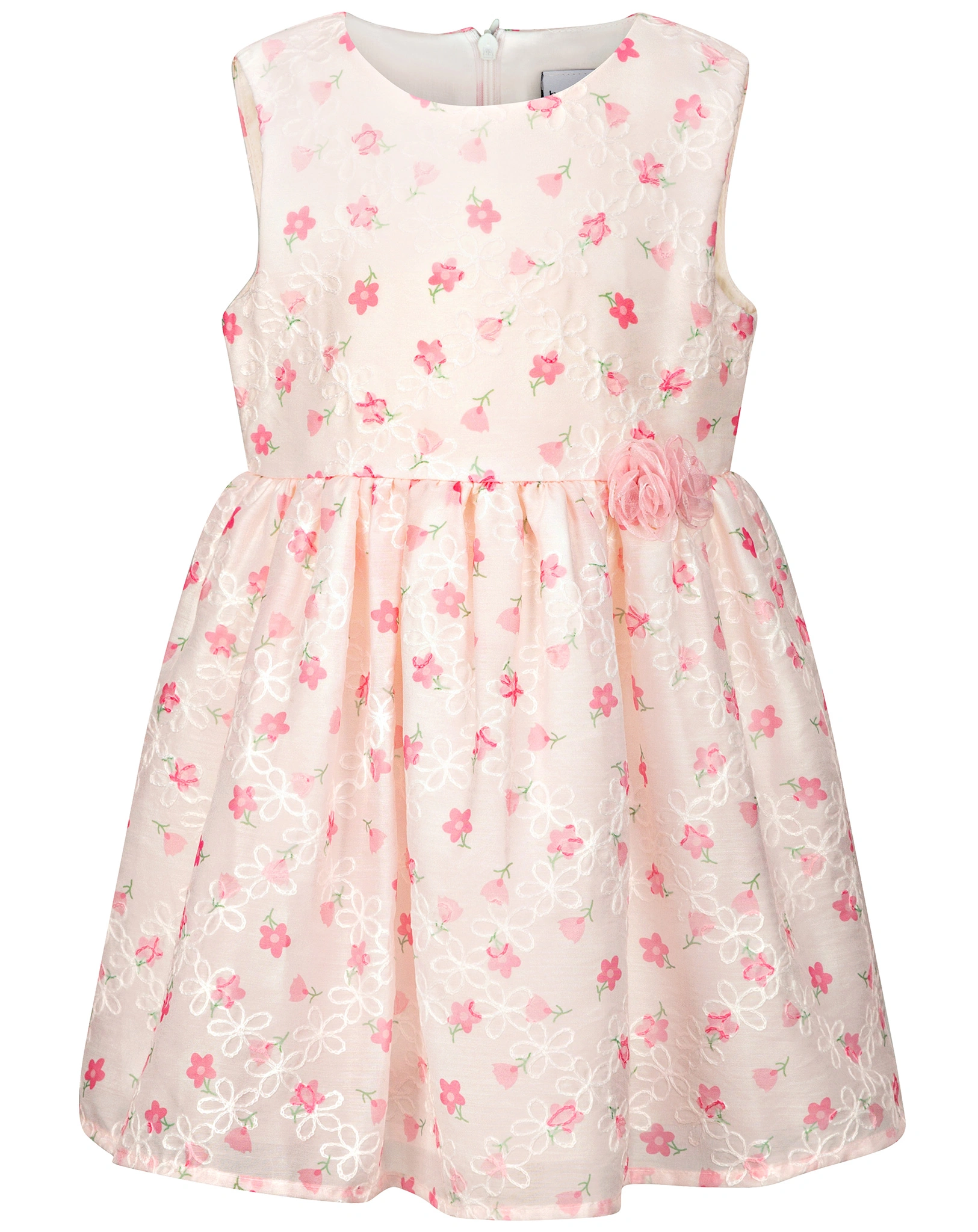 Kleid PINK FLOWERS ärmellos in pink
