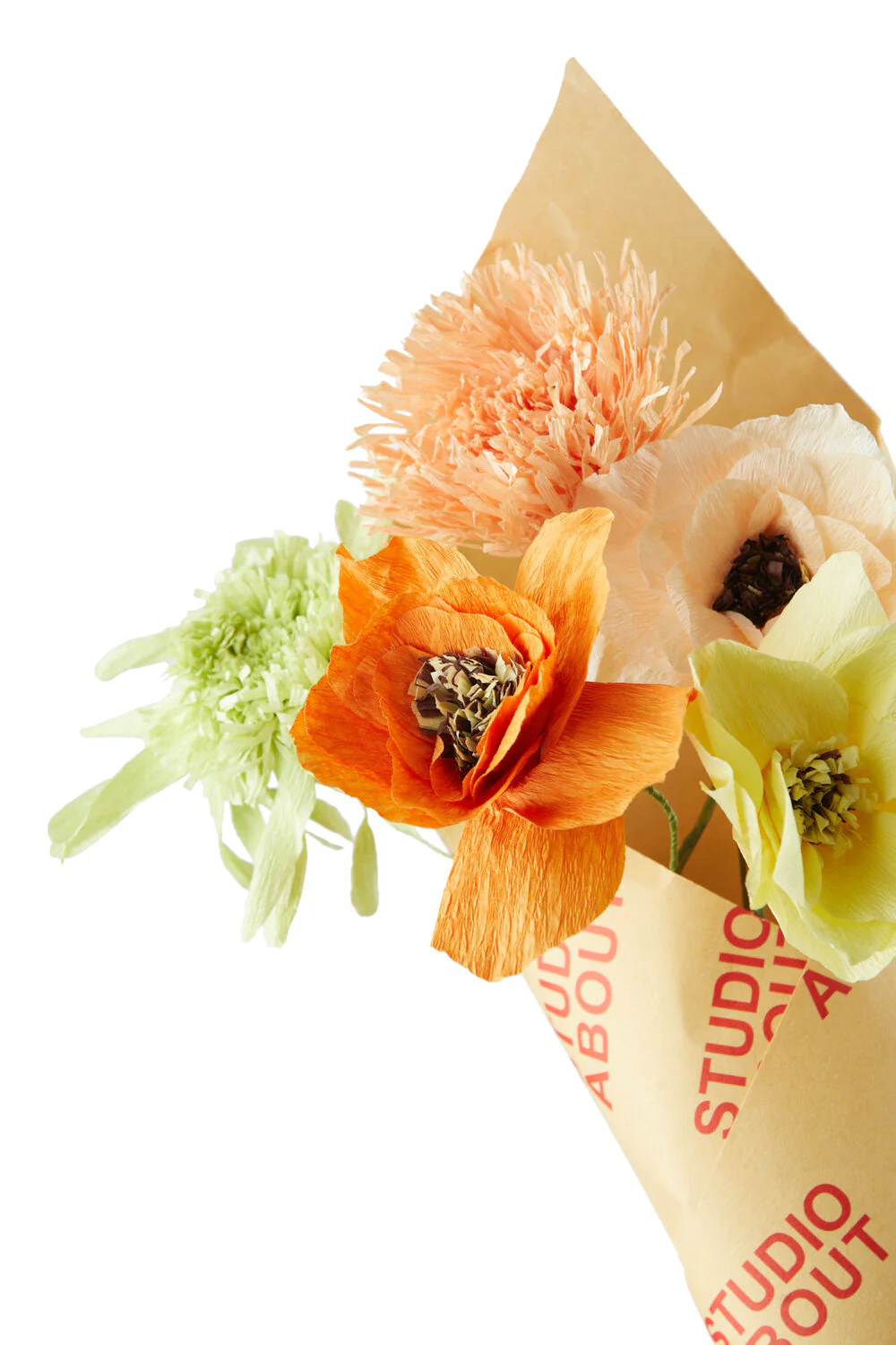 Studio About  Papir blomsterbuket, 5 stk - Sunshine