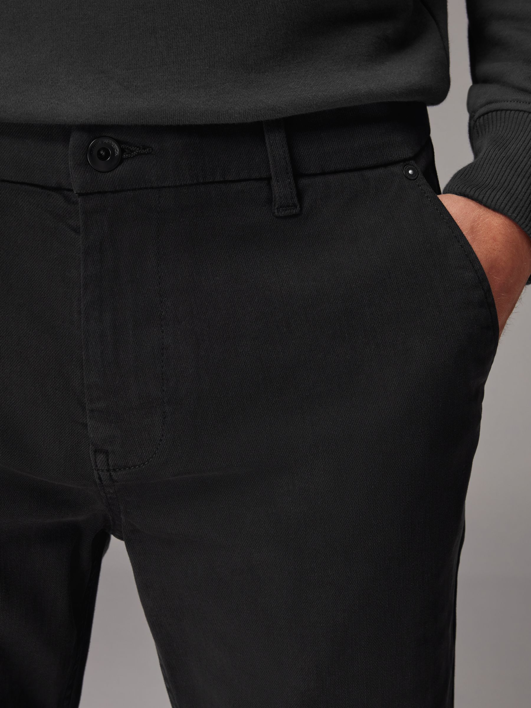 Zwart - Slim Fit - Motionflex chino
