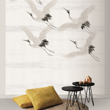 Fotobehang kraanvogels (dessin 105420)