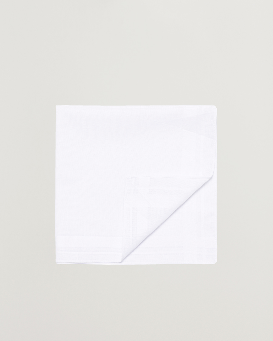 Amanda Christensen 3-Pack Cotton Pocket Square White