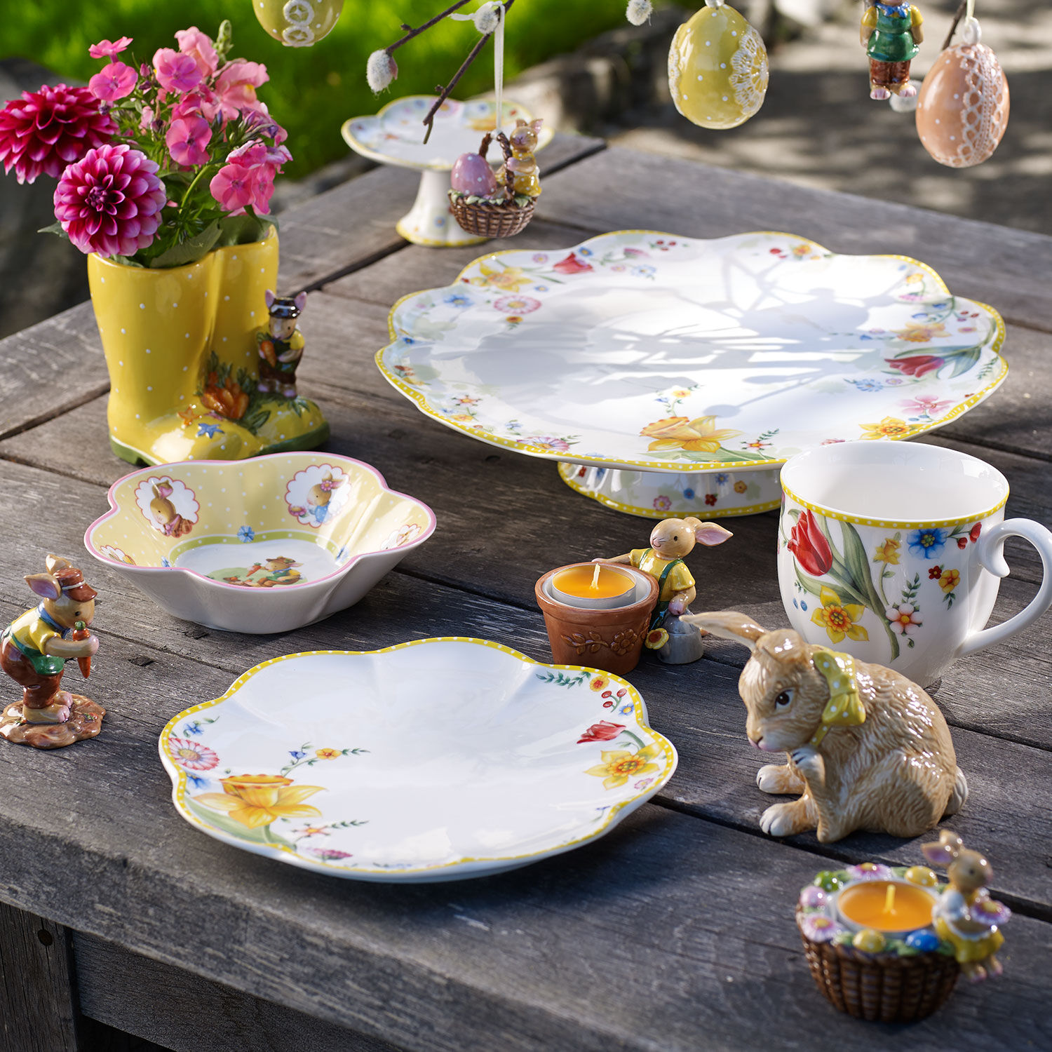 Spring Awakening Appetizer and dessert plate Yellow, 8.8'', Premium Porcelain