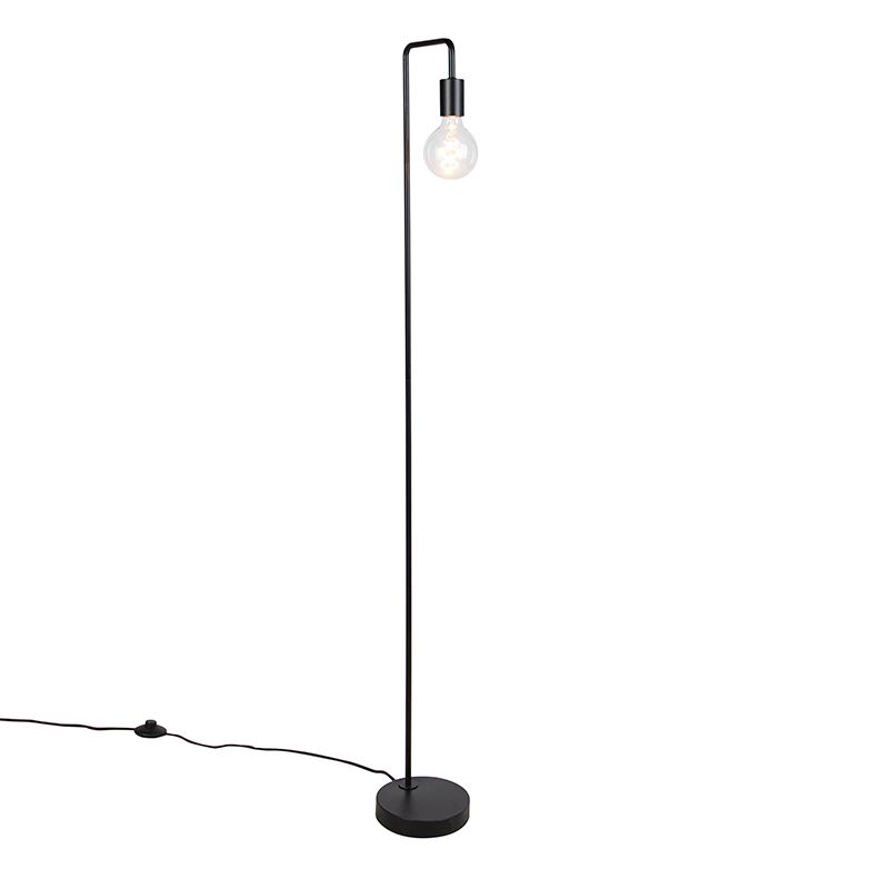 Moderne vloerlamp zwart rond 145cm - Facil