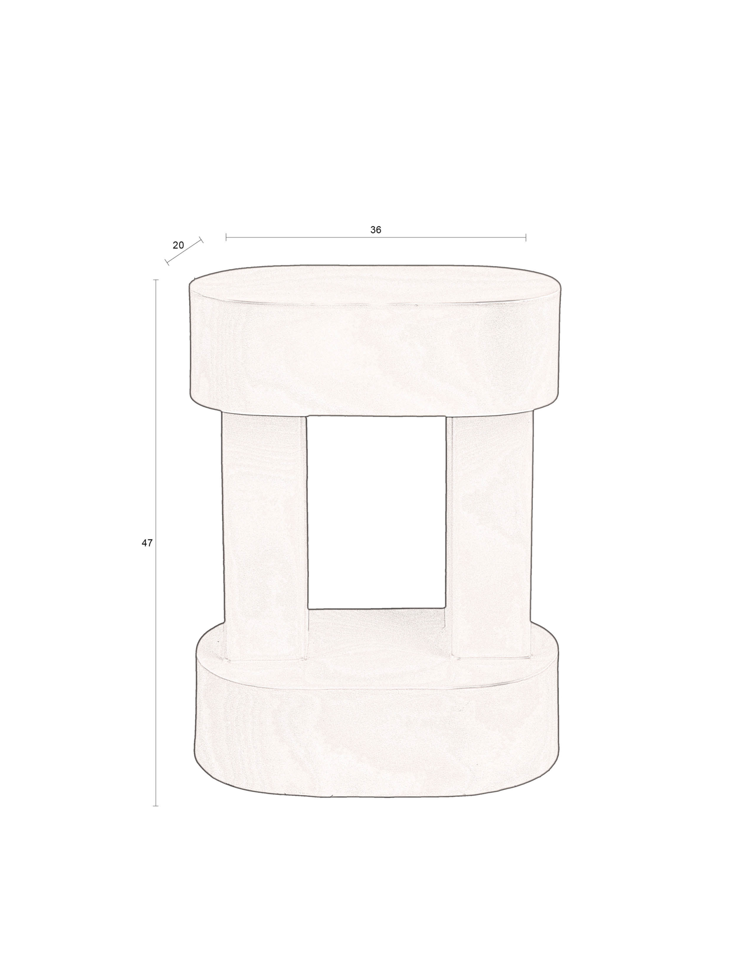 SIDE TABLE MAGENTA RED