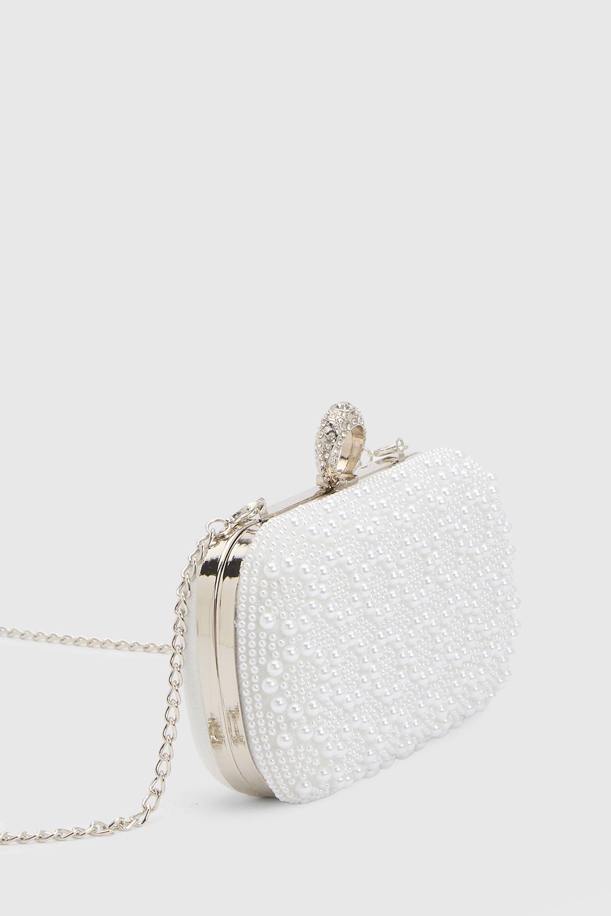 Coast Sac Pochette De Mariée Poala Avec Détails De Perles Et Fermoir Anneau
