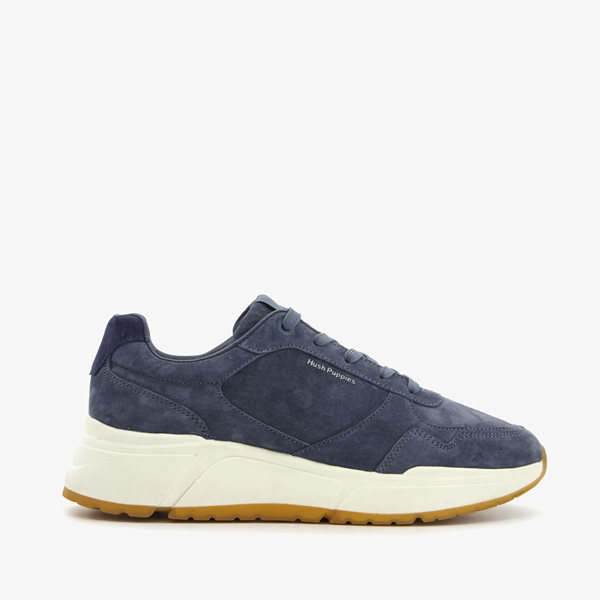 Hush Puppies leren heren sneakers blauw