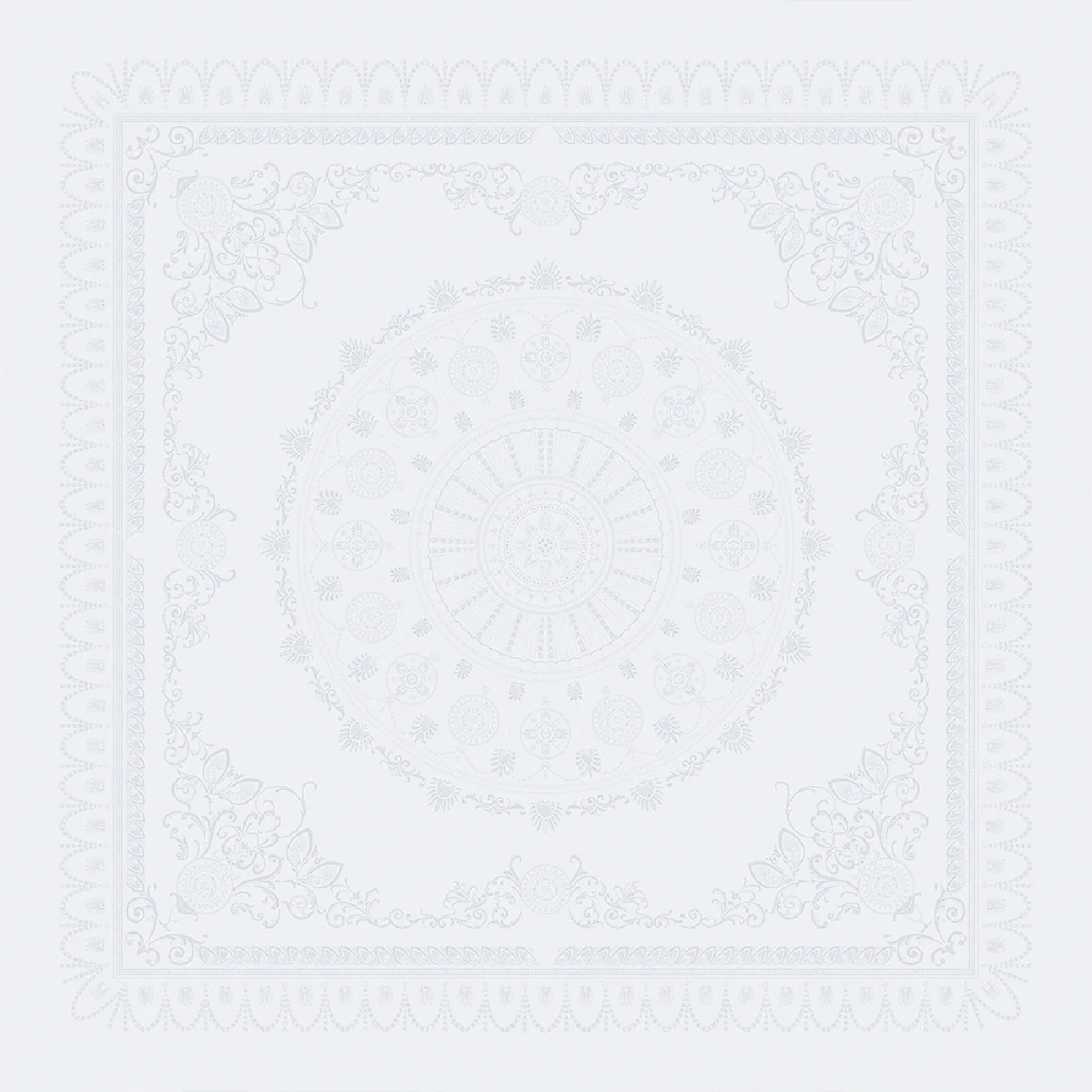 Nappe antitache déperlant pur coton blanc 174X364 Garnier Thiebaut