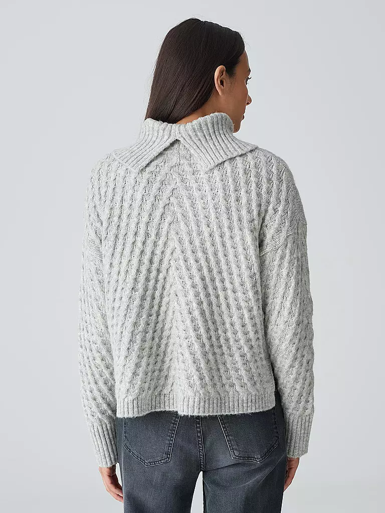 OPUS Rollkragenpullover PLINEA grau