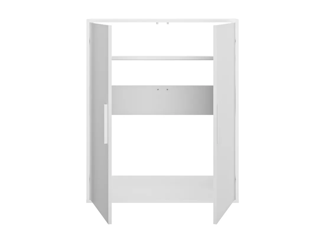 Armoire sous pente 2 portes - Blanc - ADEZIO