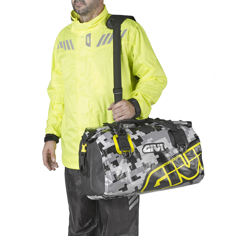 Givi - Sac rouleau étanche Easy-T EA115 Camouflage Gris / Jaune