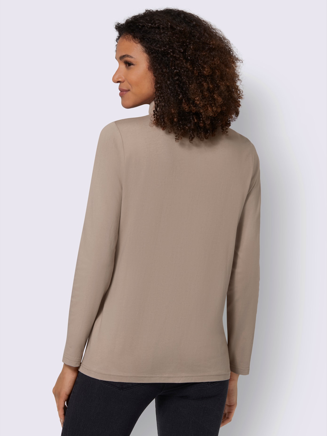 T-shirt à col roulé col roulé flatteur