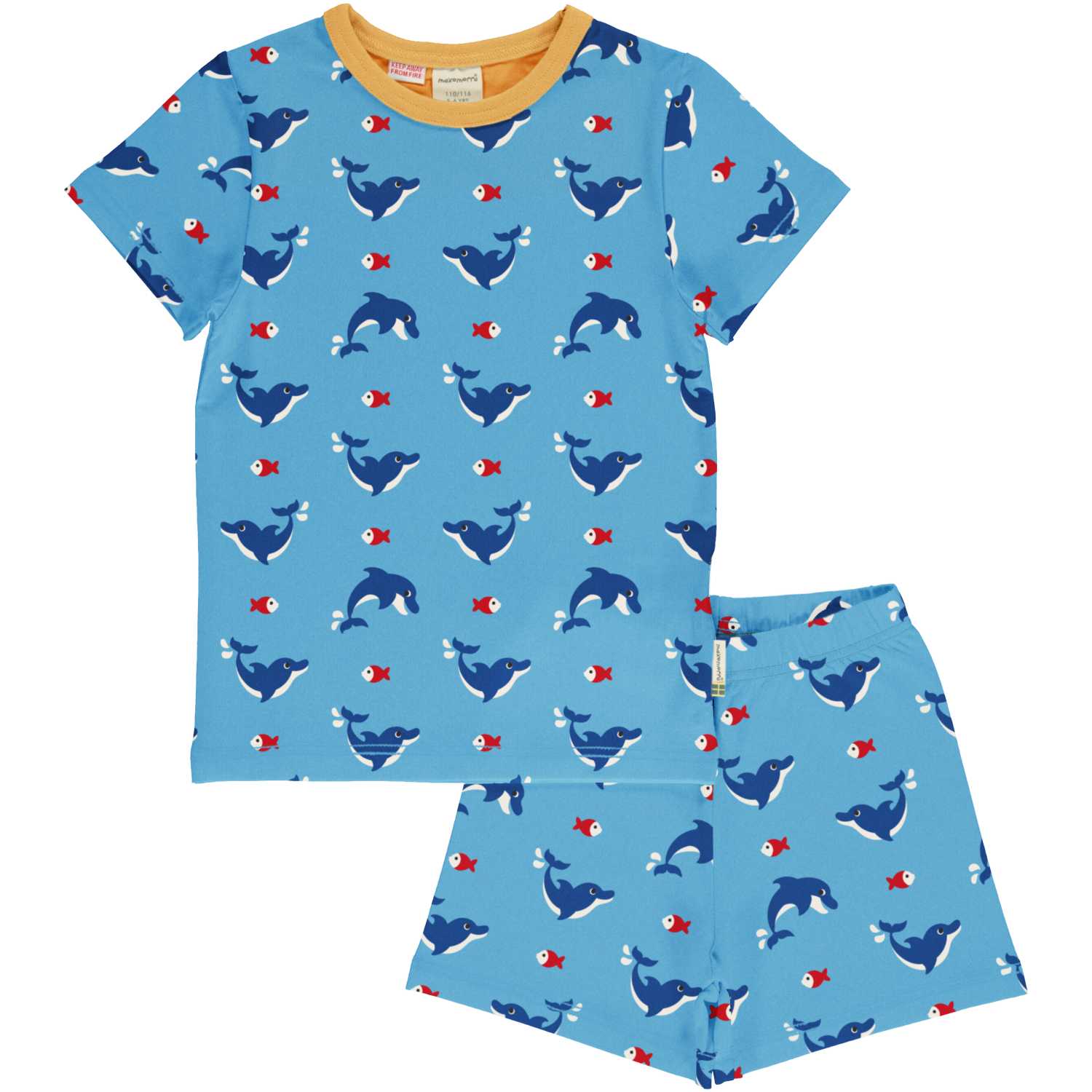 Schlafanzug DOLPHIN kurz in hellblau