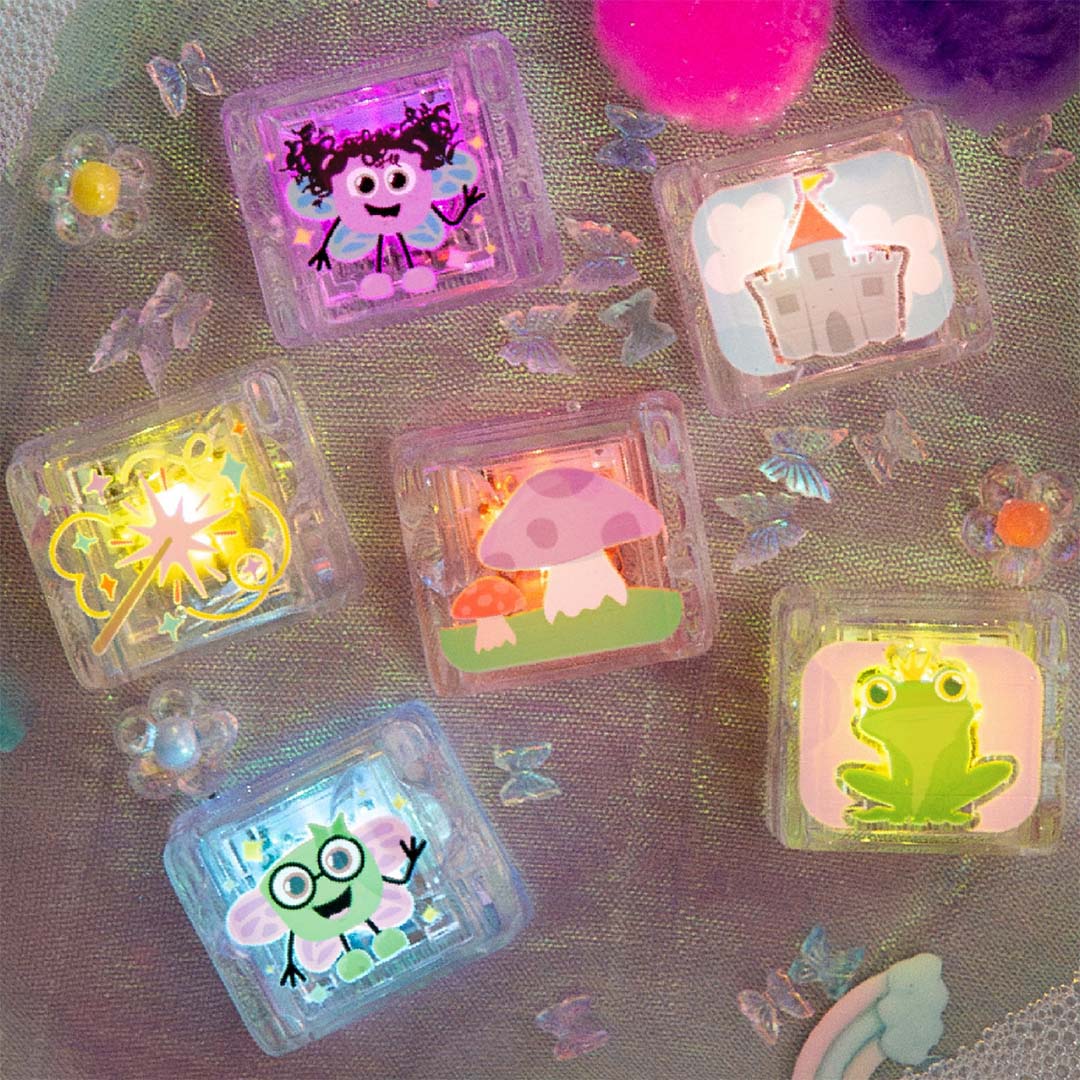 glo pals limited edition lichtblokjes - fairies - 6st
