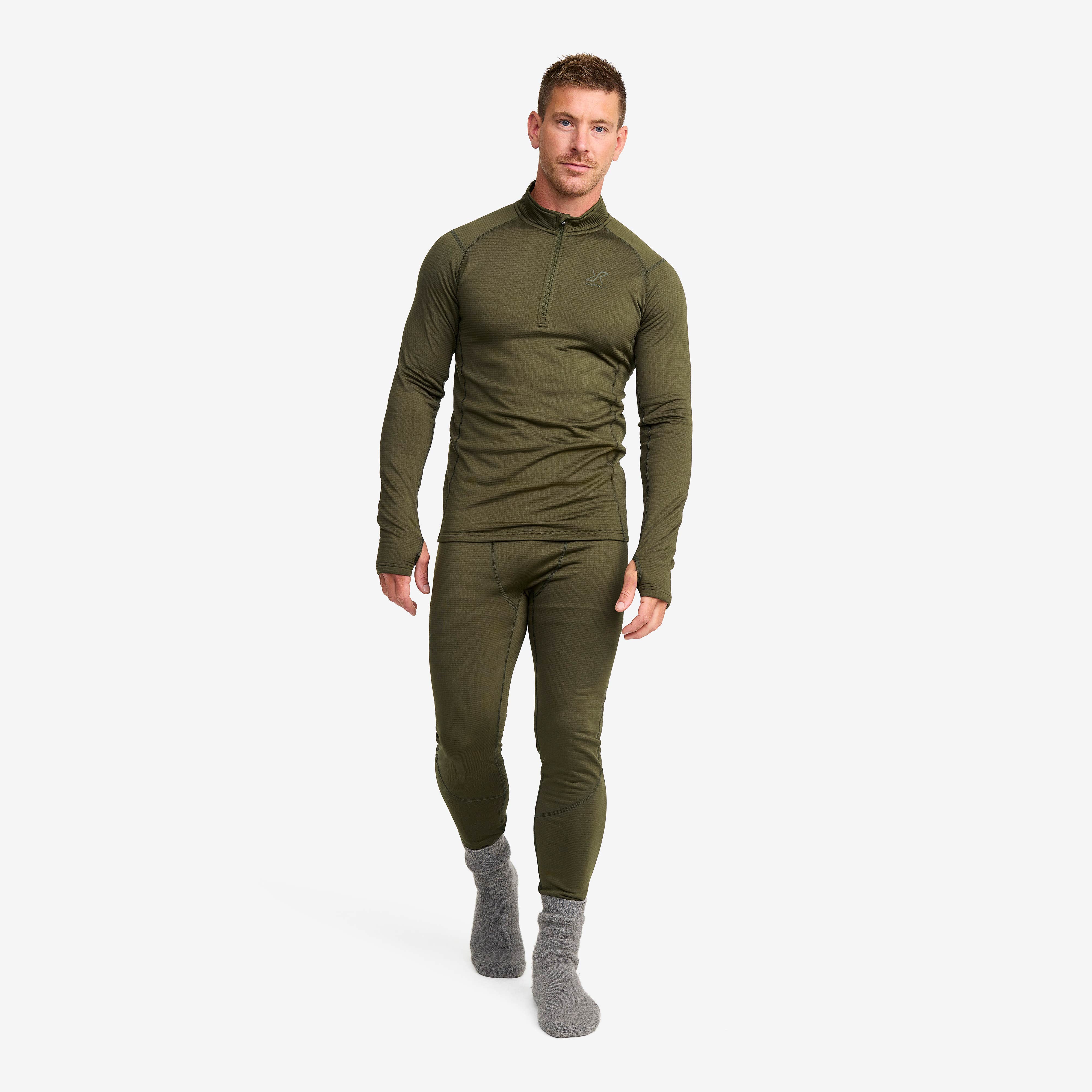 Waffle Half-zip Baselayer Top Herre Grape Leaf