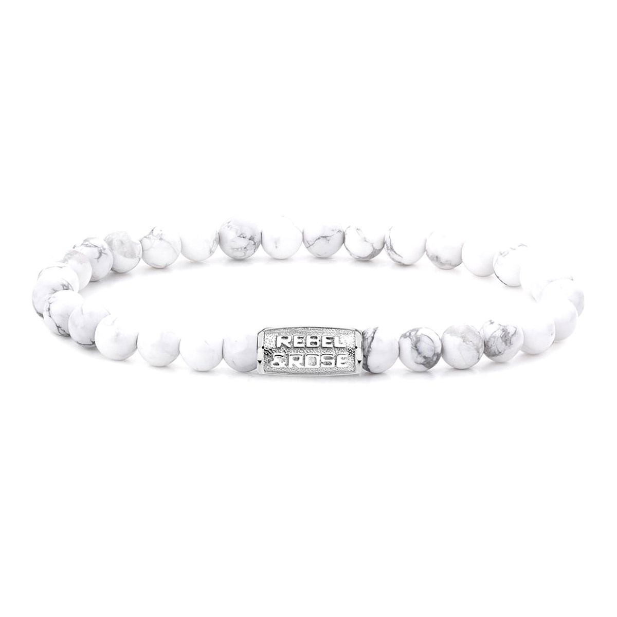 Bracelet Rebel et Rose howlite blanche