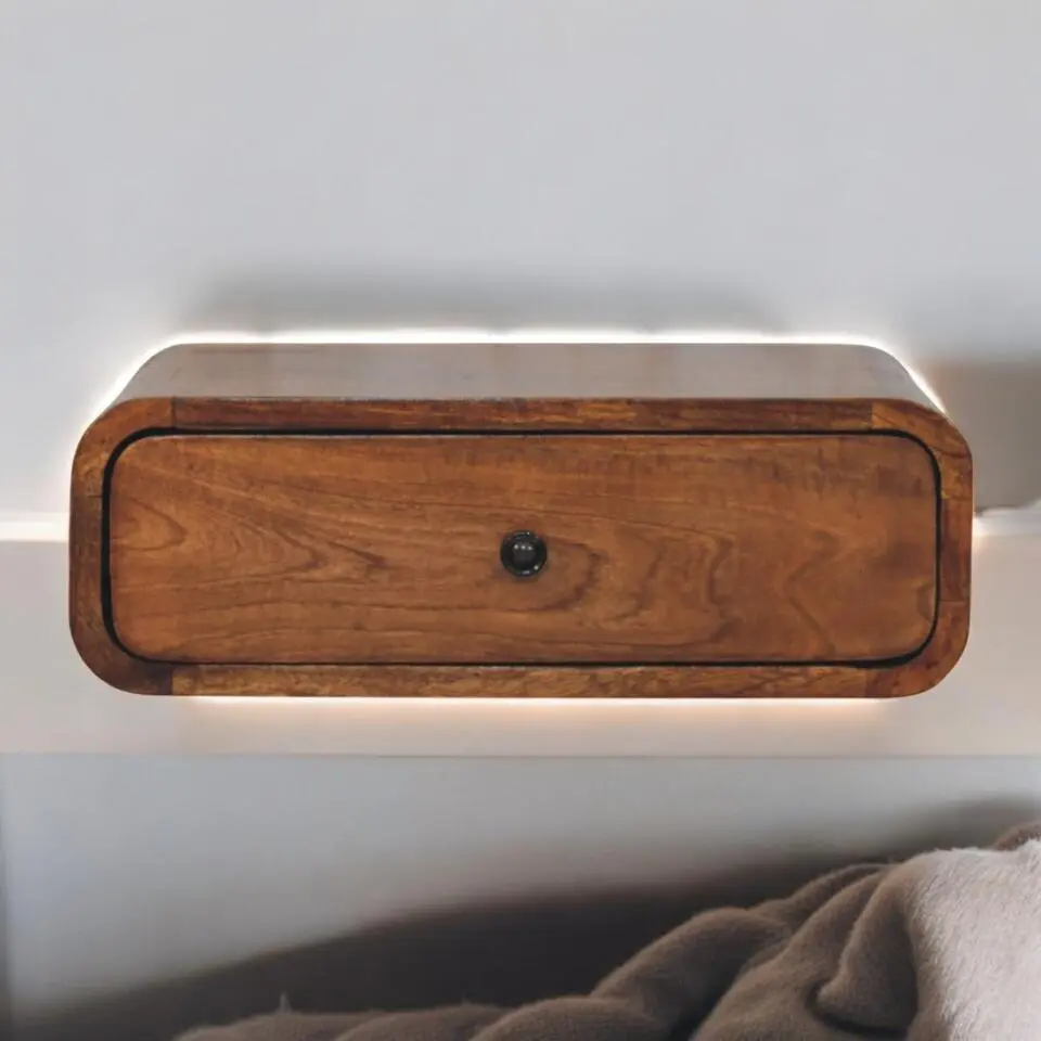 Artisan Furniture Solid hout Avora Wandkastje Honing Karamel met