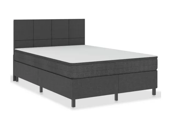 Sommier tapissier Gris foncé Tissu 160x200 cm