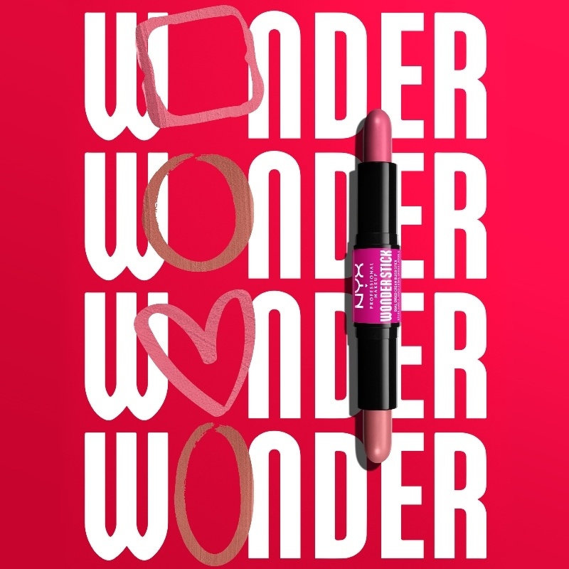 NYX Prof. Makeup Wonder Stick Dual-Ended Cream Blush Stick 8 gr. - 01 Light Peach + Baby Pink