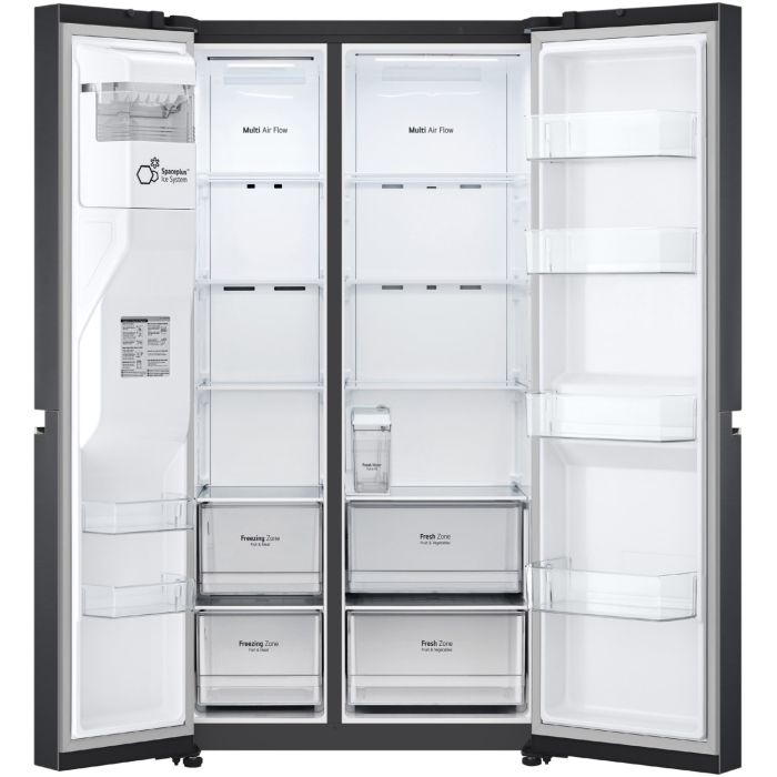 LG Side by Side GSLV71MCTD Matte Black - interner Wassertank // 70€ LG Cashback
