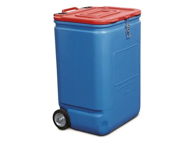 Transportbeholder 250L HDPE m/låg hjul
