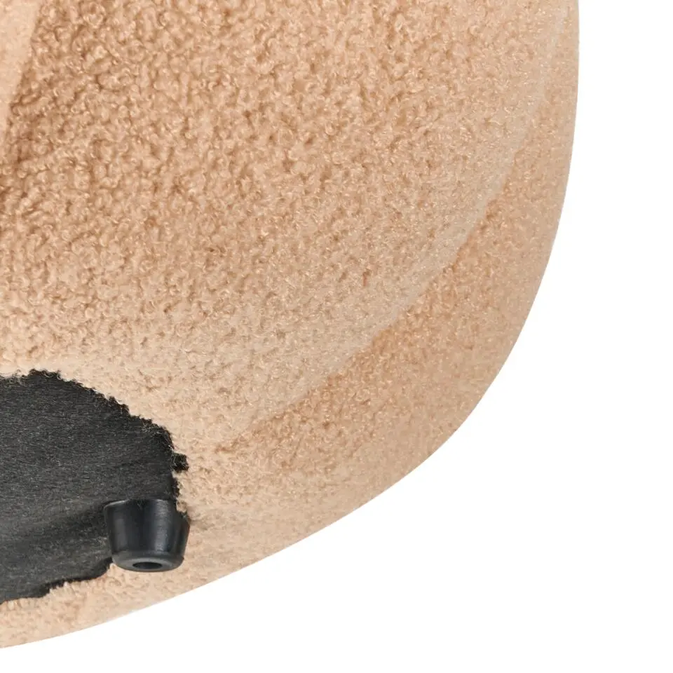 BEAUFORT - Poef - Lichtbruin - Bouclé