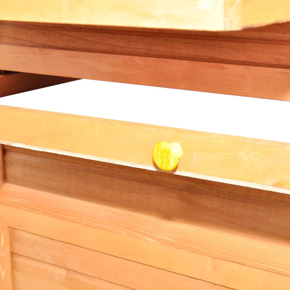 Poulailler 295 x 163 x 170 cm bois marron