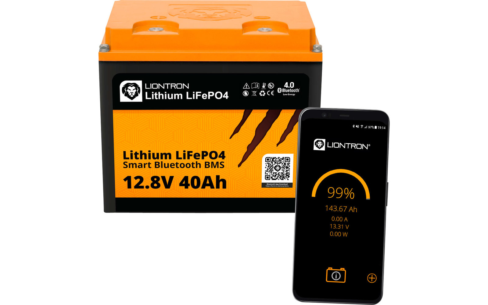 Liontron LiFePO4 Smart Bluetooth BMS Lithium-Batterie 12 V / 40 Ah