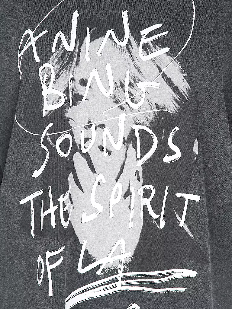 ANINE BING T-Shirt Oversized Fit KENT TEE schwarz