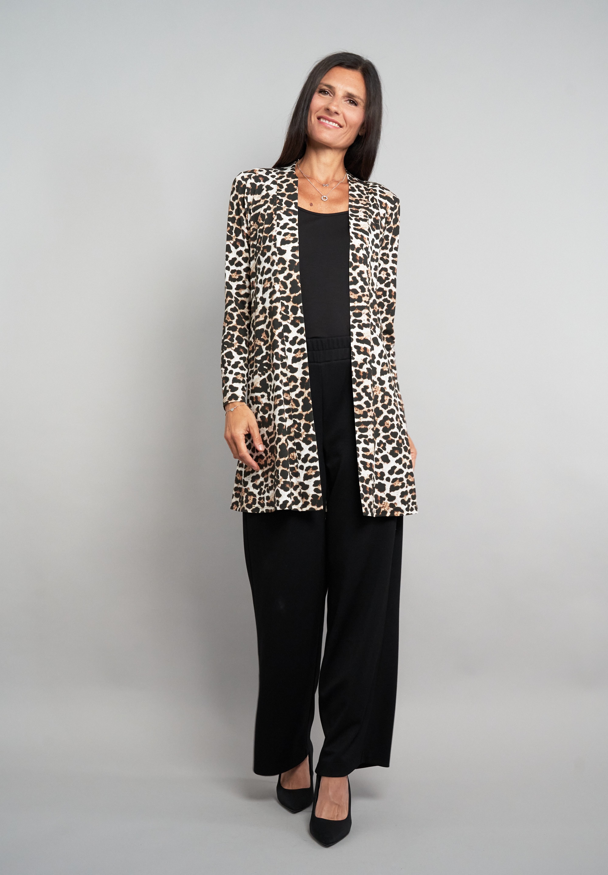 Seidel Moden Shirtjacke »Exklusiv bei OTTO«, offen, ohne Verschluss und mit Animal-Print - MADE IN GERMANY