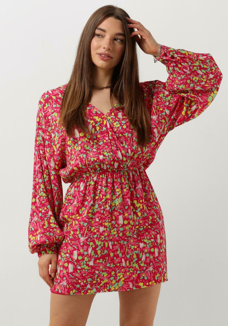 ALIX THE LABEL roze alix the label mini jurk ladies woven floral wrap dress