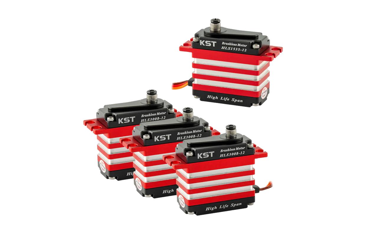 Servo-Set Heli Combo 12V 3x HLS3008-12, 1x HLS1535-12<br>Servo Set für RC Helikopter