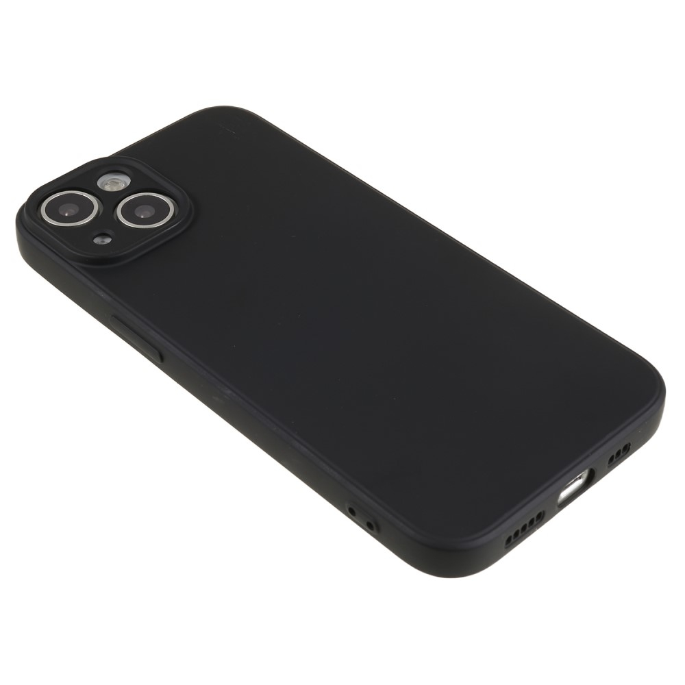 iPhone 14 Gummi Case Hülle mit Kameraschutz - Schwarz