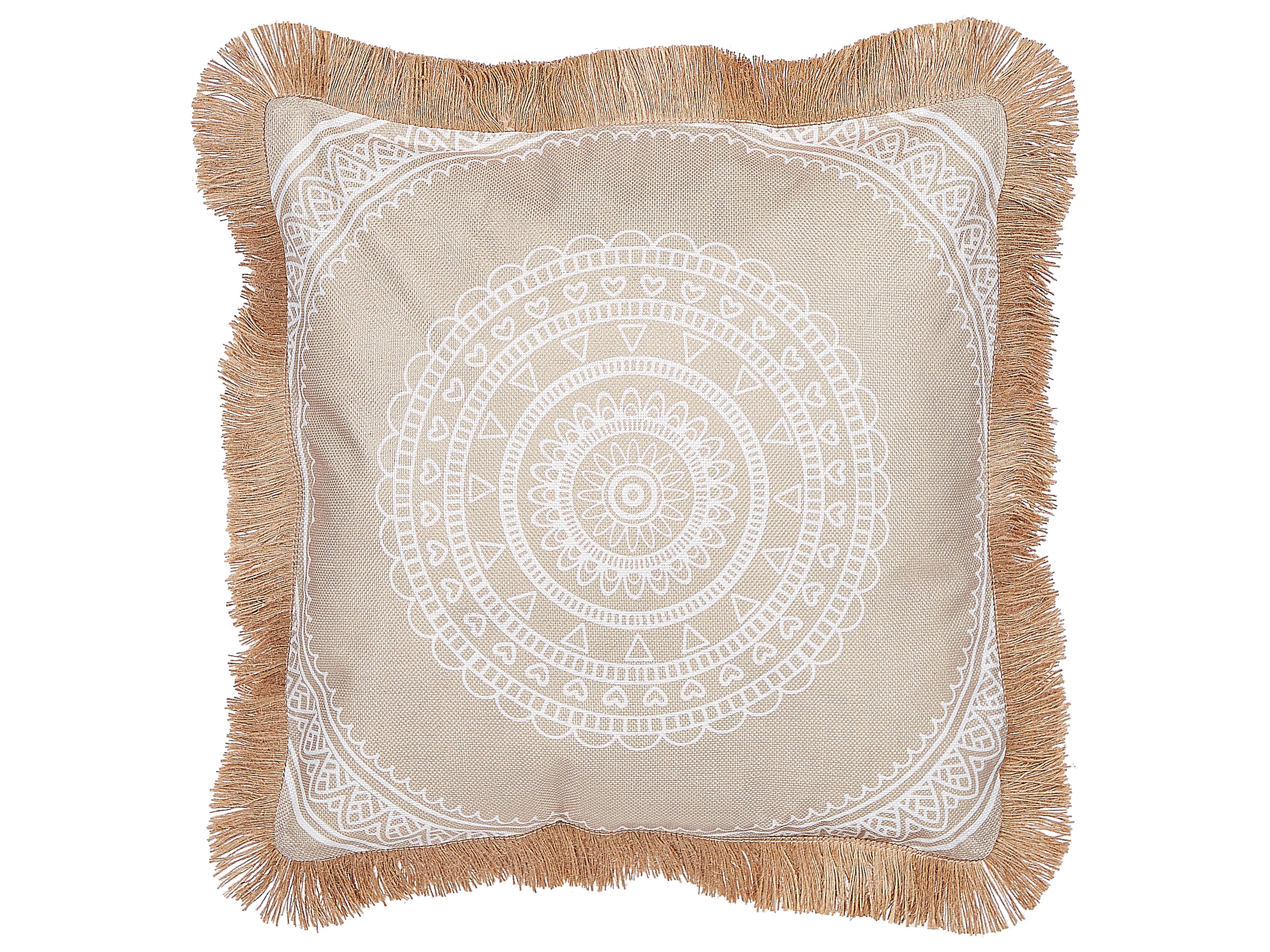 Set van 2 sierkussens AGRIMONY 45 x 45 cm Beige oosters patroon