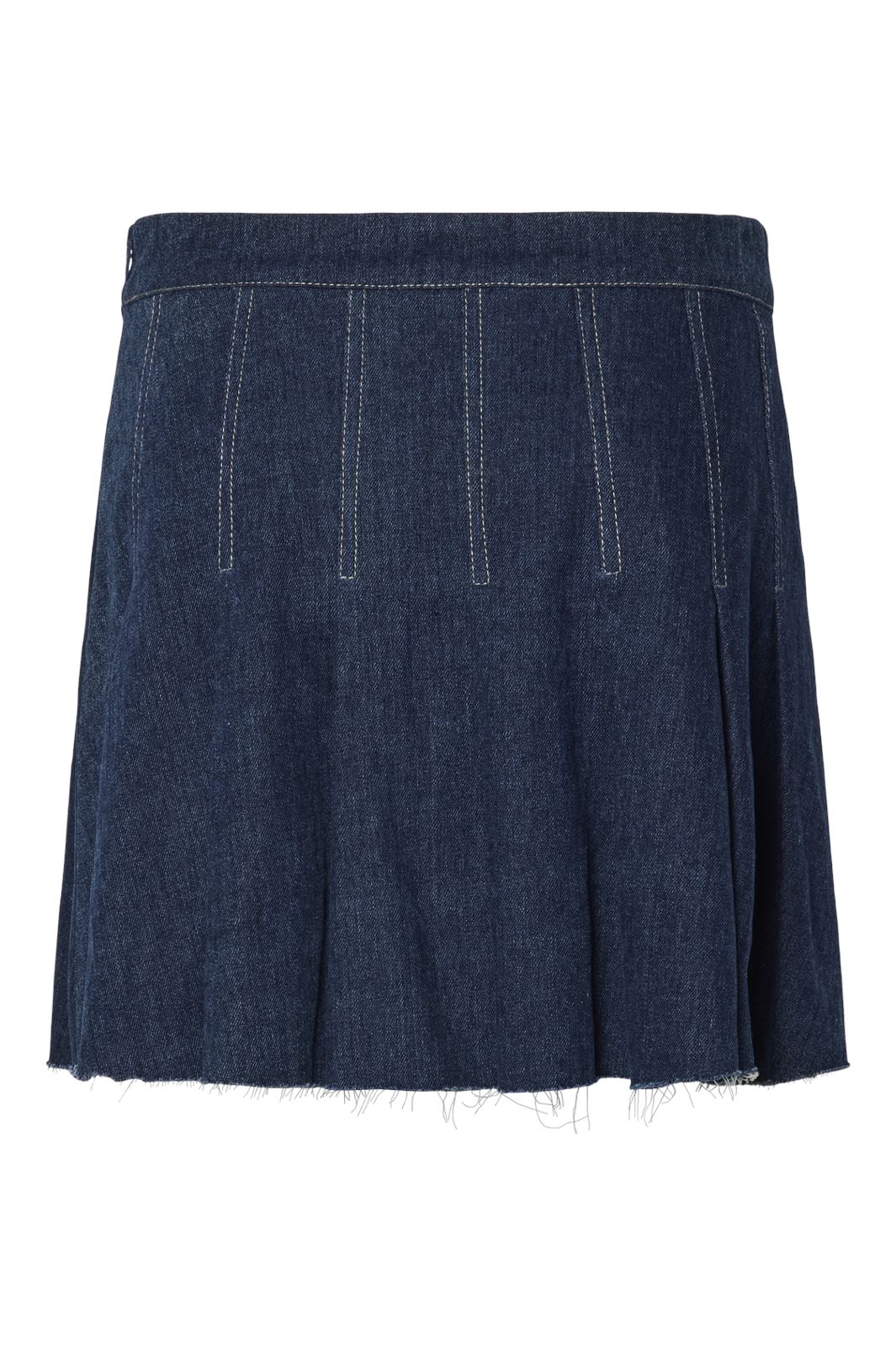Pieces Pcfabia Short Plisse Denim Skirt Fsy