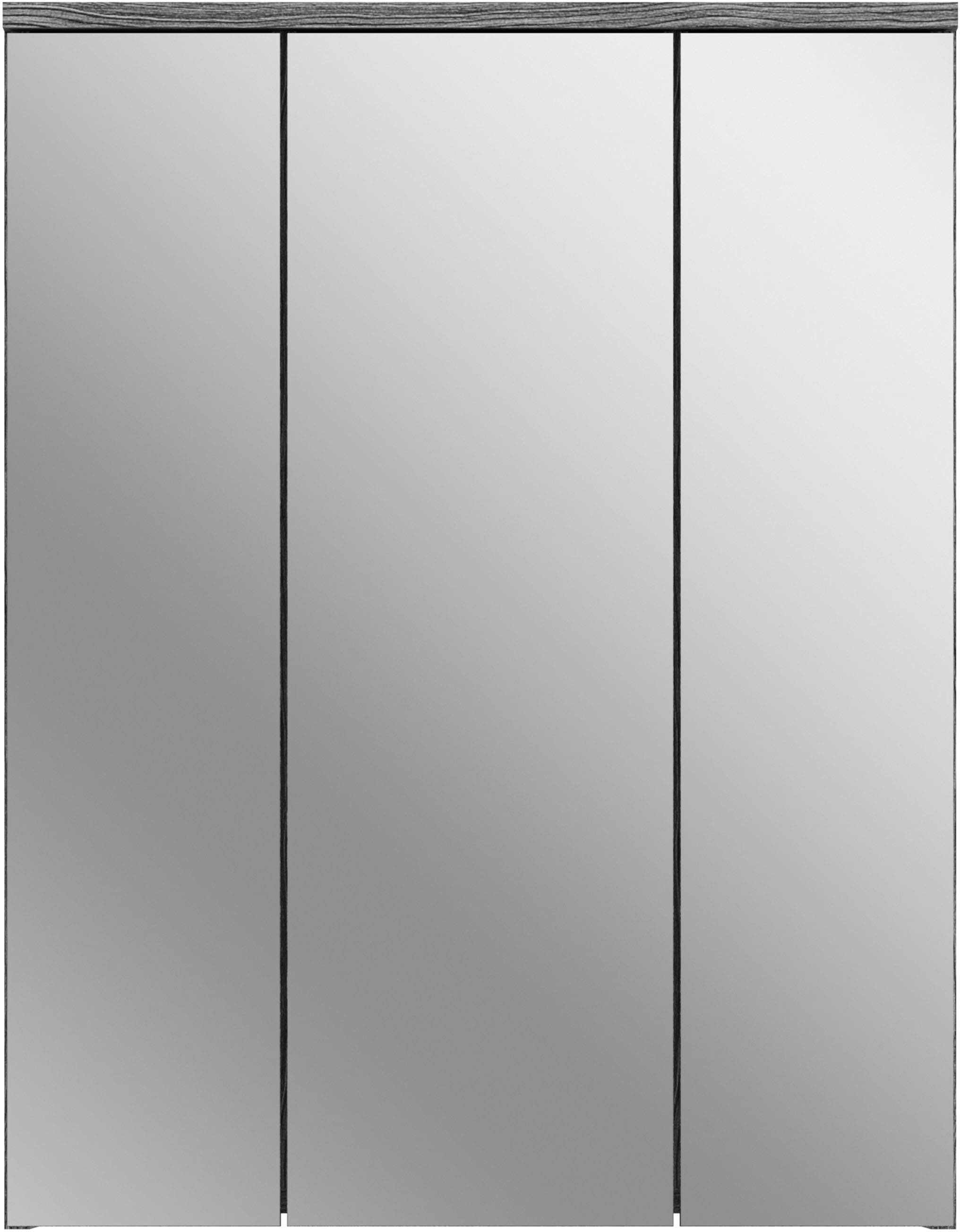 welltime Badezimmerspiegelschrank »LUCCA, TOPSELLER!, Breite 60cm, 3 Spiegeltüren, 9 Fächer, 6 Fachböden« Badmöbel, Badschrank, Schrank, Wandschrank, Bad, Badezimmer