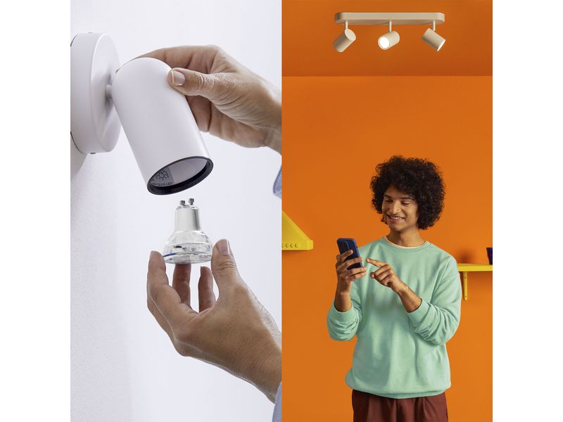 WiZ Leuchtmittel 50W GU10 Tunable White Doppelpack Smartes Leuchtmittel, steuerbar über Matter, WLAN