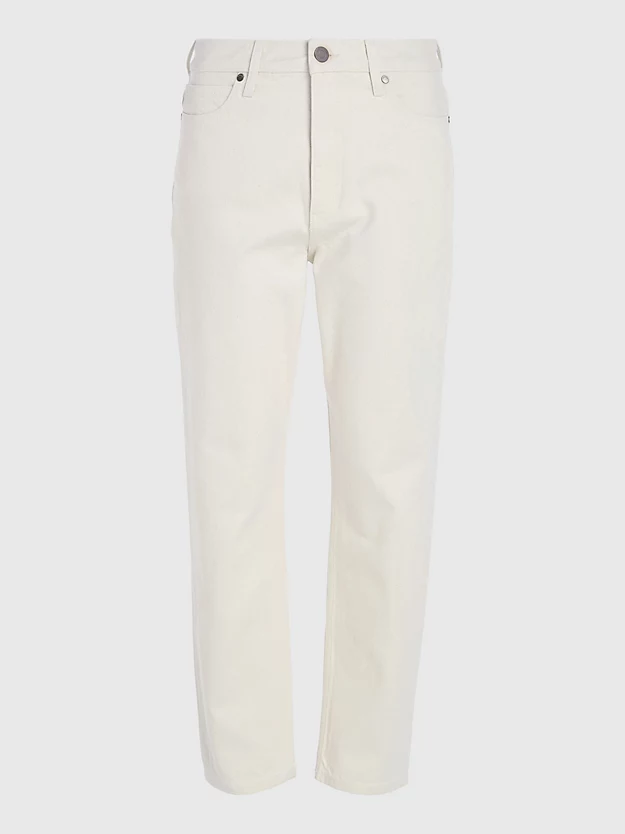 Calça jeans de cintura alta e corte afunilado